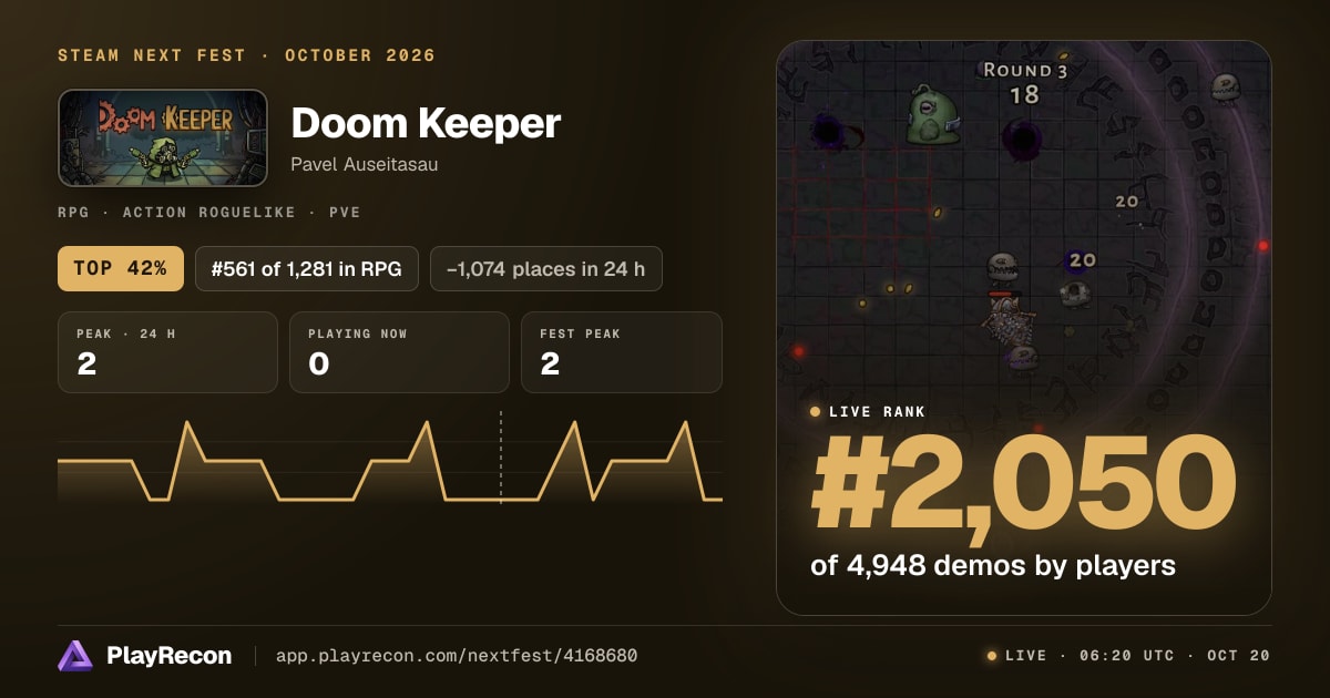 Doom Keeper in Steam Next Fest