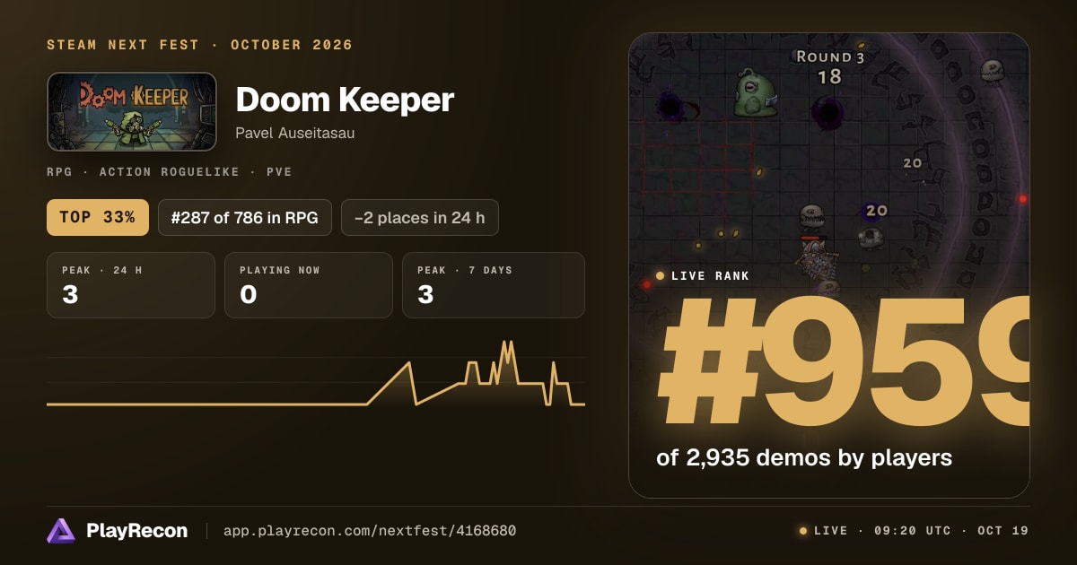 Doom Keeper en el Steam Next Fest
