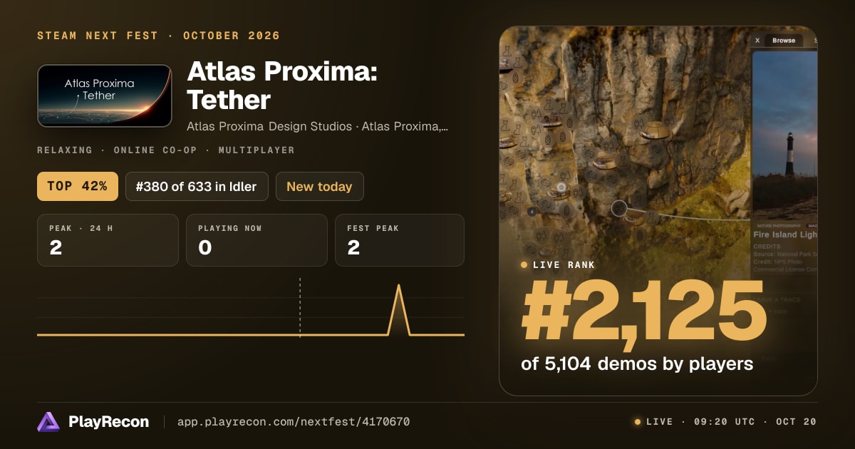 Atlas Proxima: Tether на Steam Next Fest