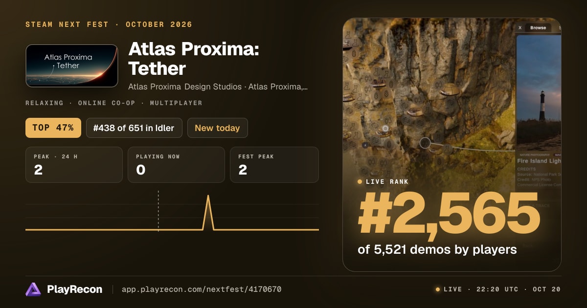 Atlas Proxima: Tether im Steam Next Fest