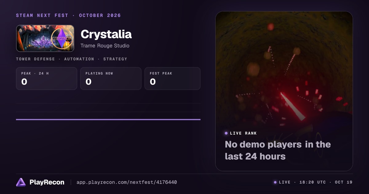 Crystalia на Steam Next Fest