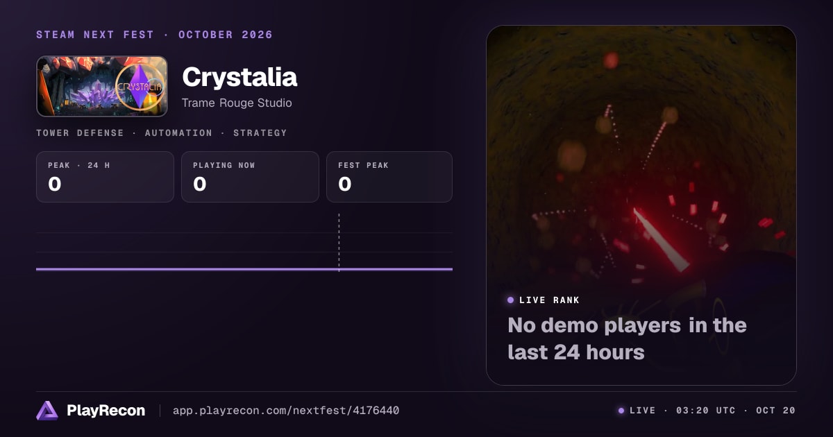 Crystalia en el Steam Next Fest