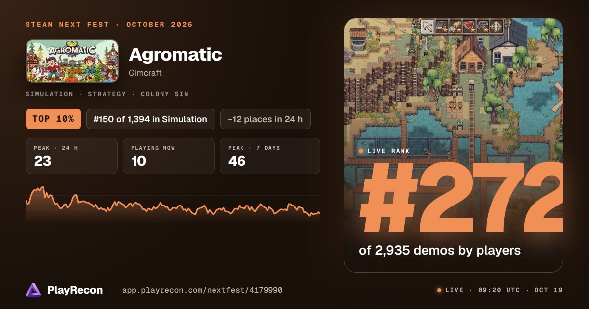 Agromatic in Steam Next Fest