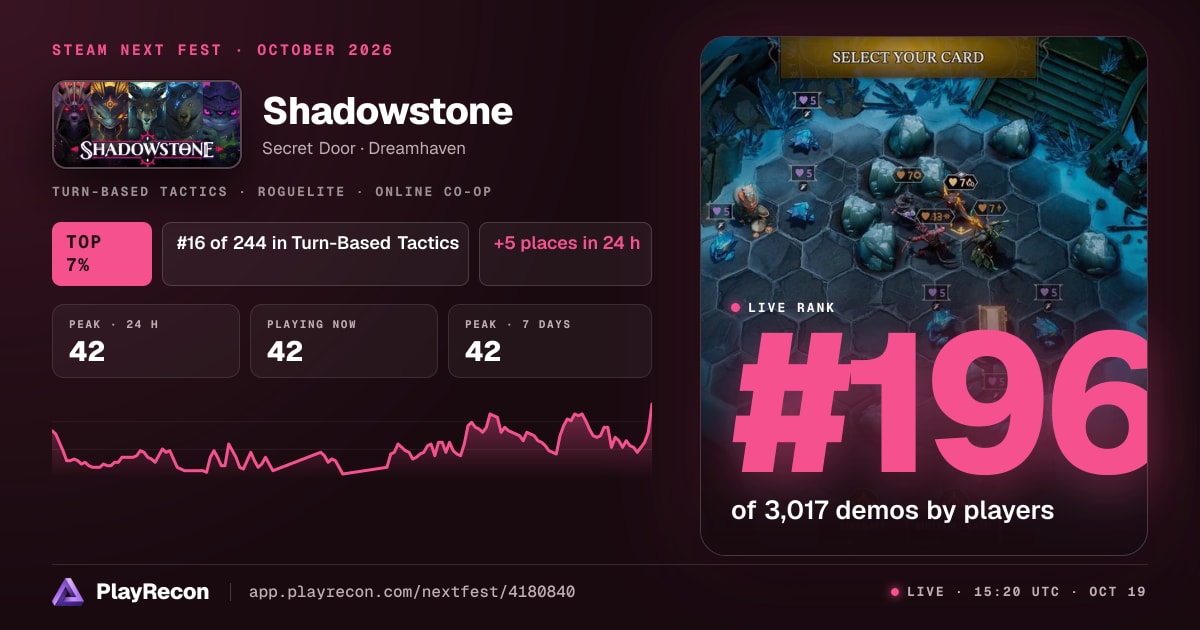 Shadowstone in Steam Next Fest