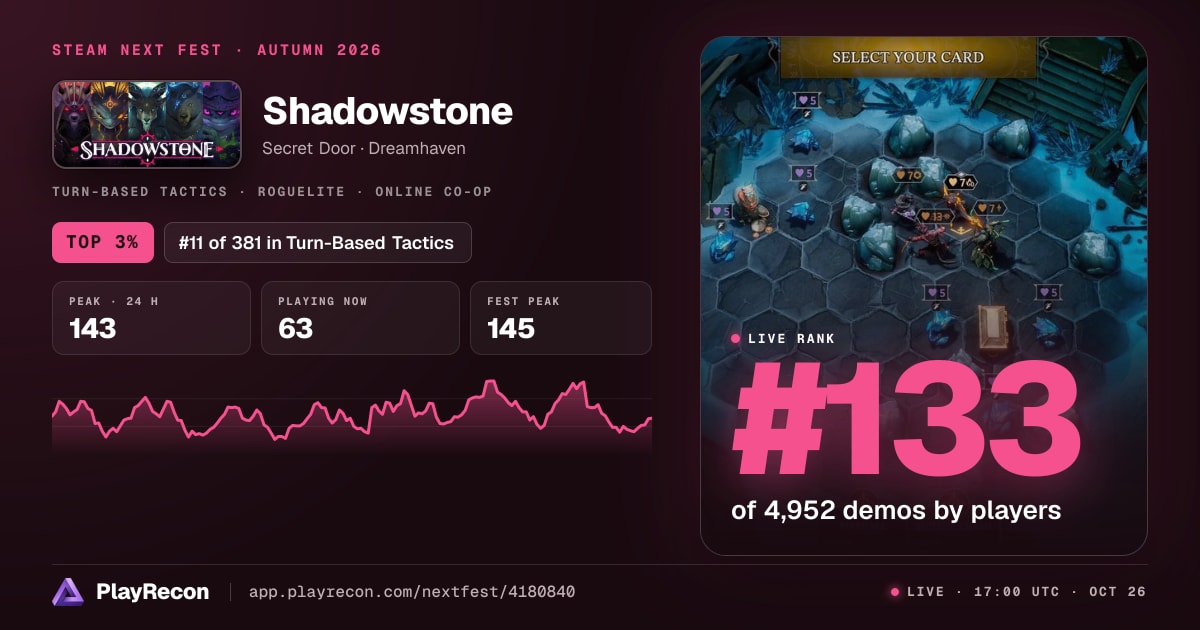 Shadowstone in Steam Next Fest