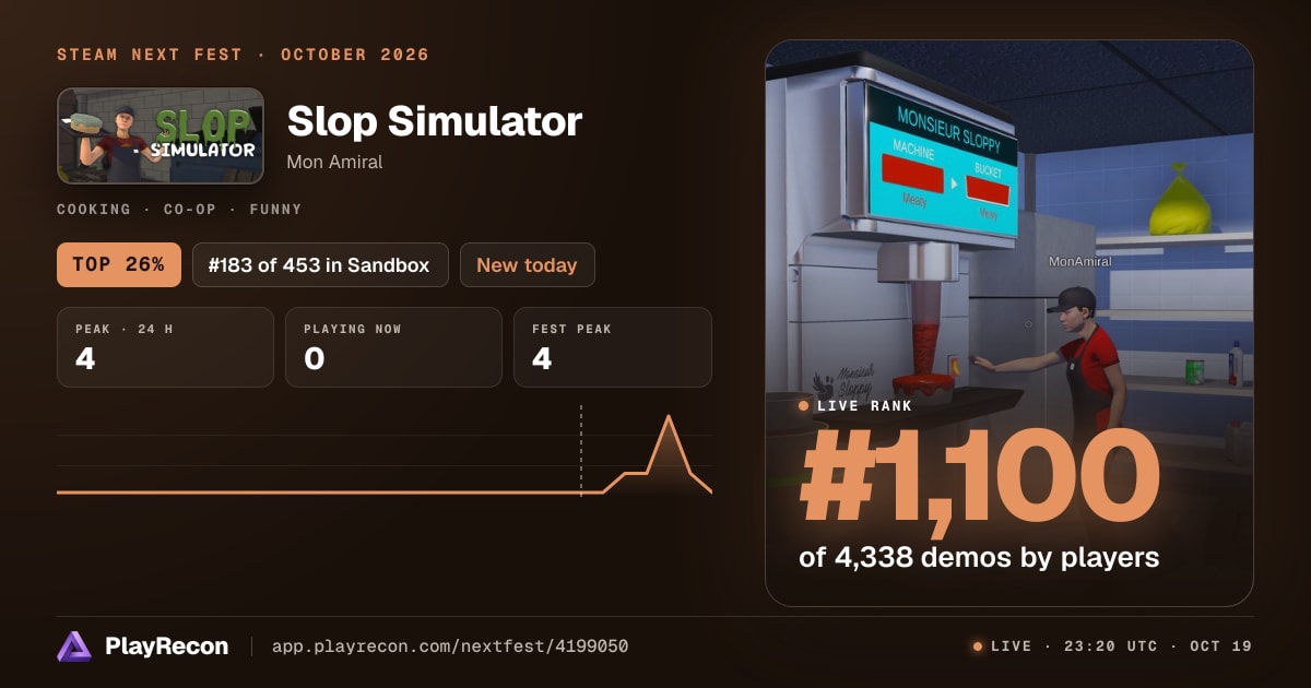 Slop Simulator im Steam Next Fest