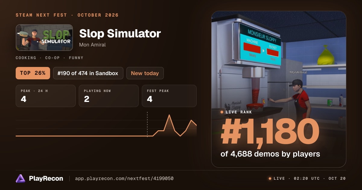 Slop Simulator allo Steam Next Fest