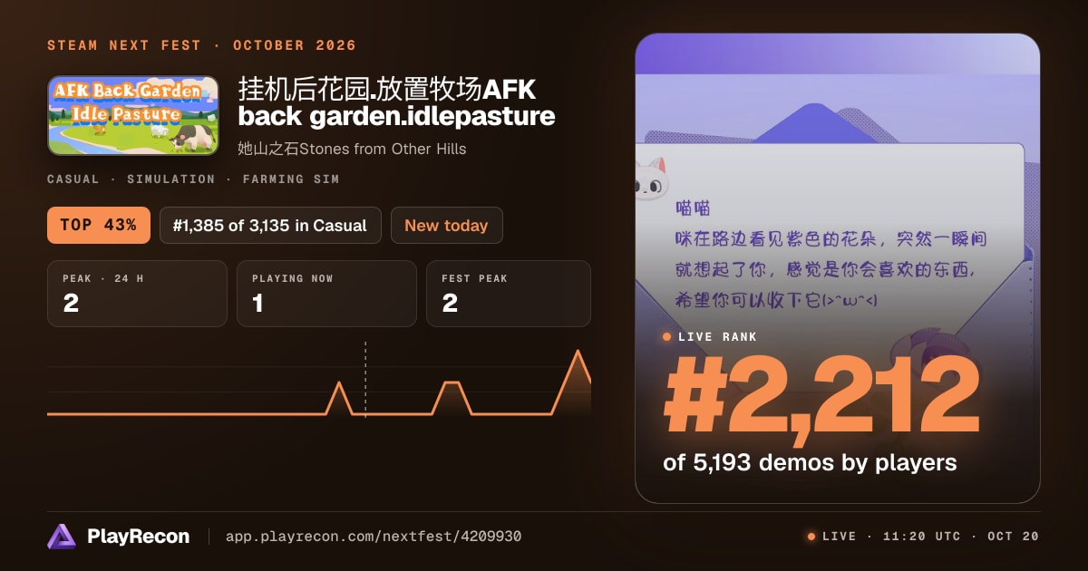 挂机后花园.放置牧场AFK back garden.idlepasture en el Steam Next Fest