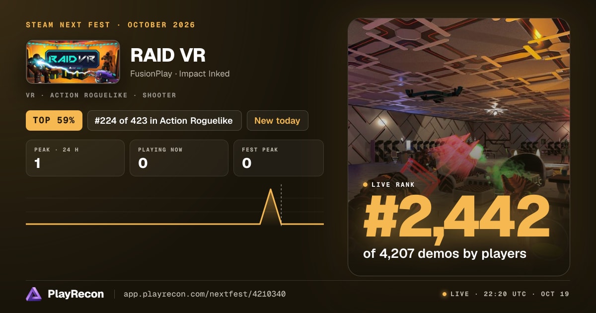 RAID VR im Steam Next Fest