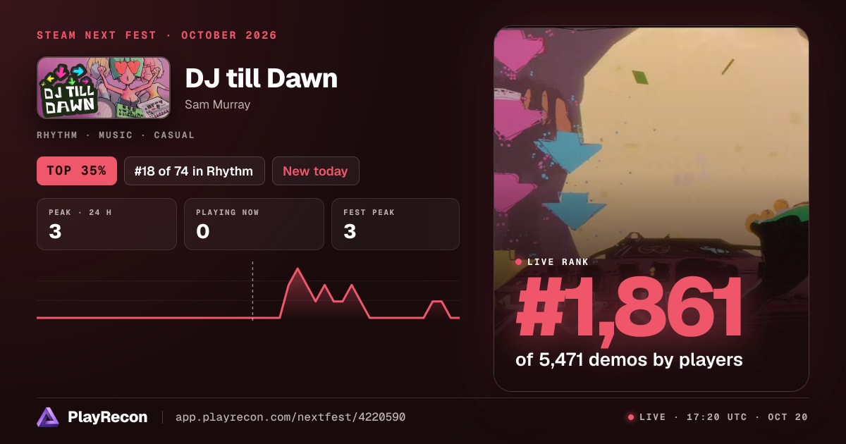 DJ till Dawn in Steam Next Fest