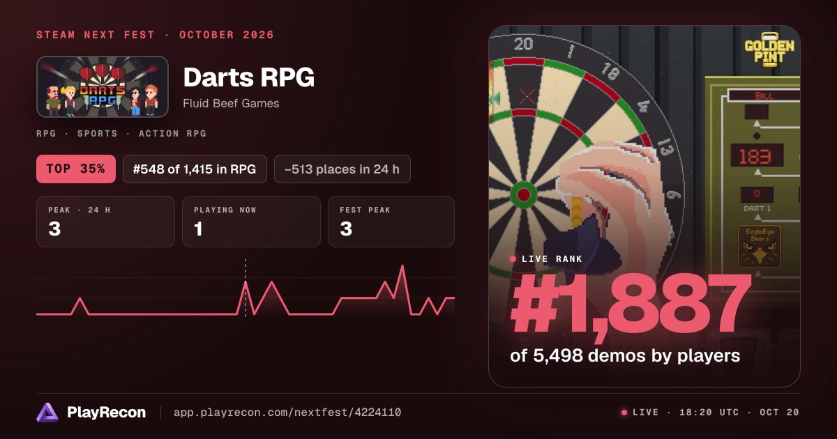 Darts RPG en el Steam Next Fest