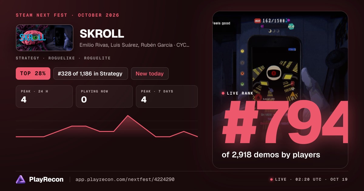 SKROLL in Steam Next Fest