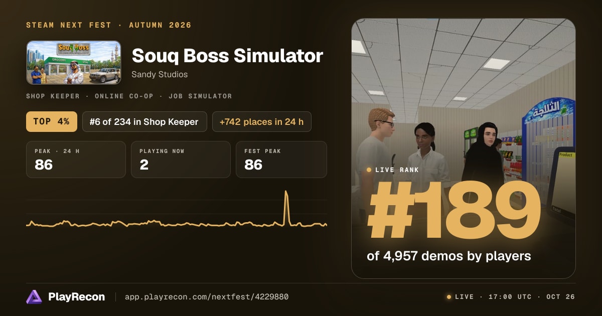 Souq Boss Simulator en el Steam Next Fest