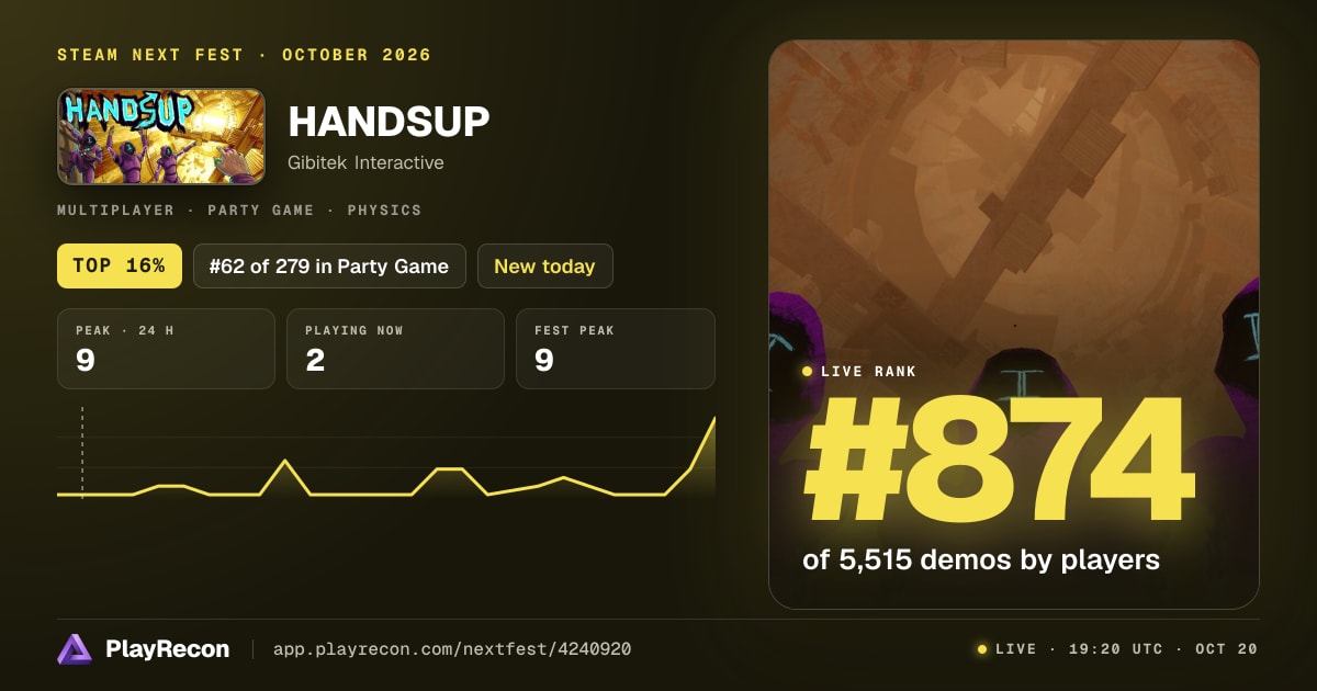 HANDSUP im Steam Next Fest