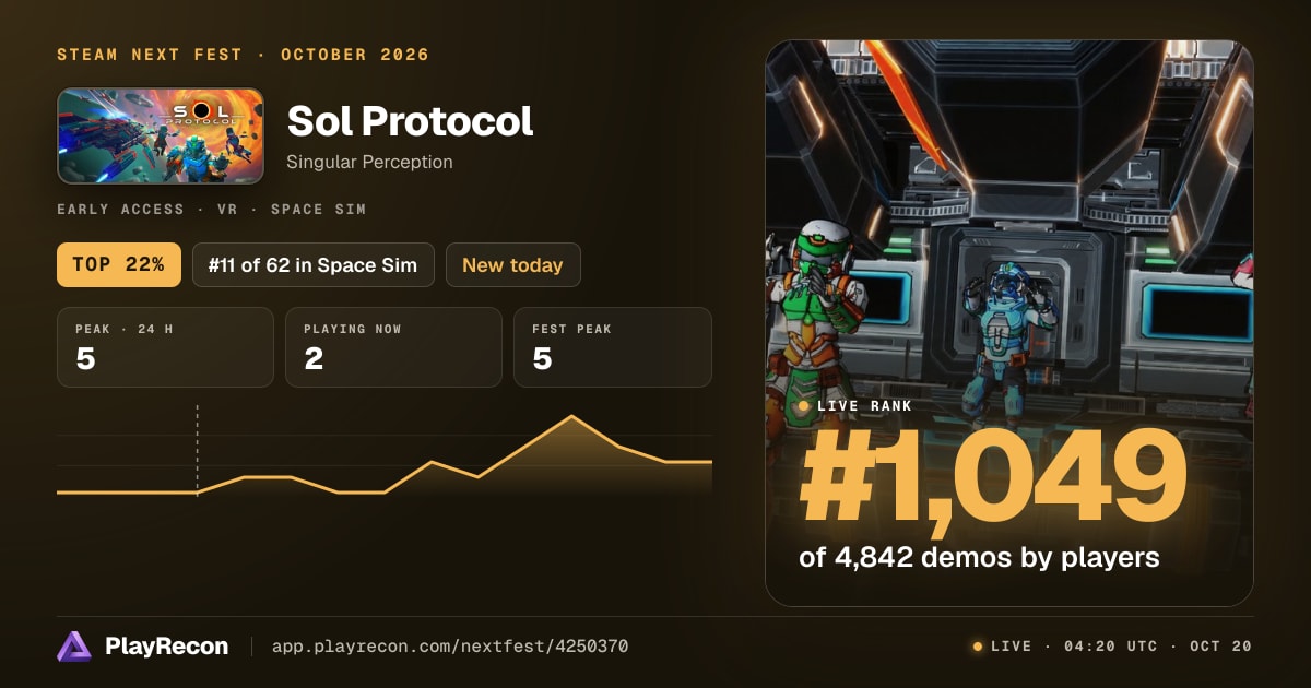 Sol Protocol en el Steam Next Fest
