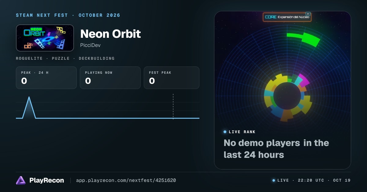 Neon Orbit au Steam Next Fest