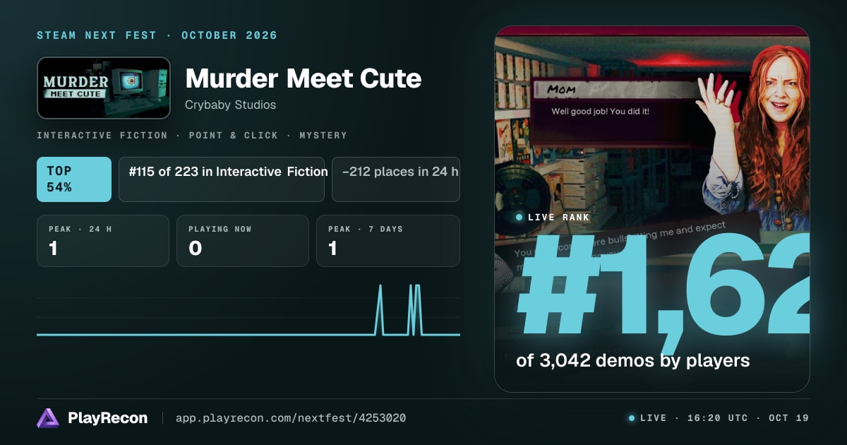 Murder Meet Cute im Steam Next Fest