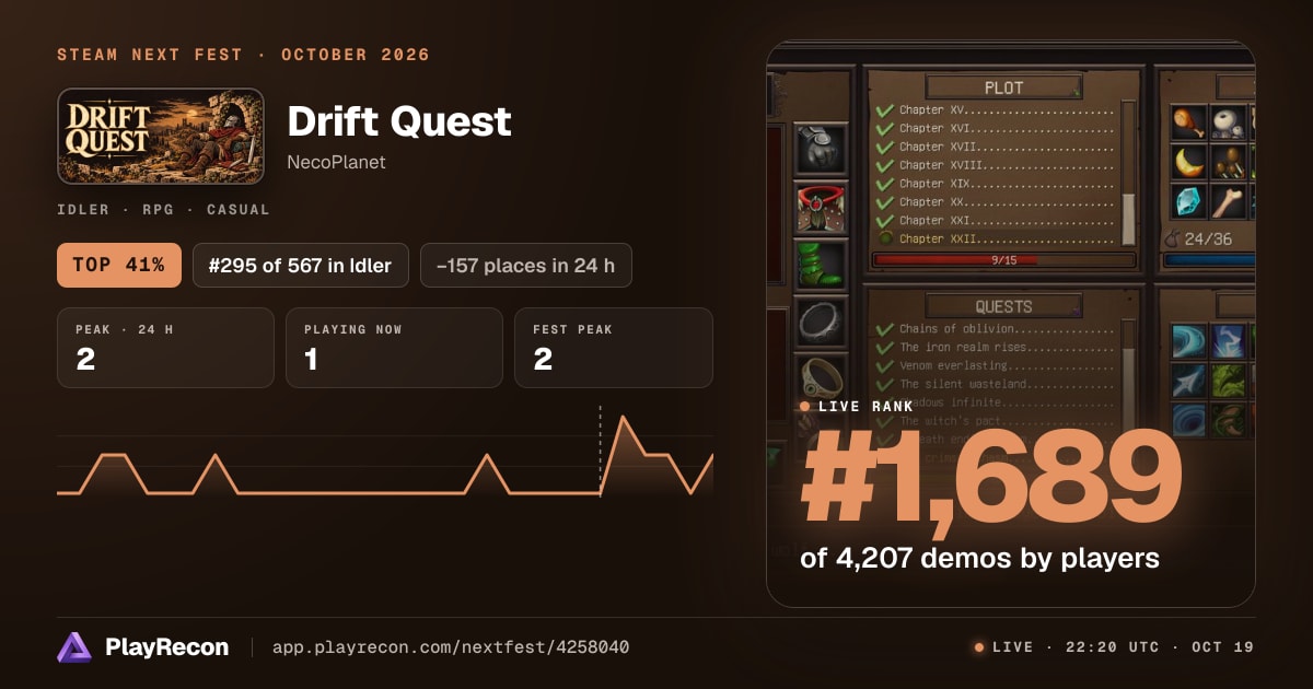 Drift Quest en el Steam Next Fest