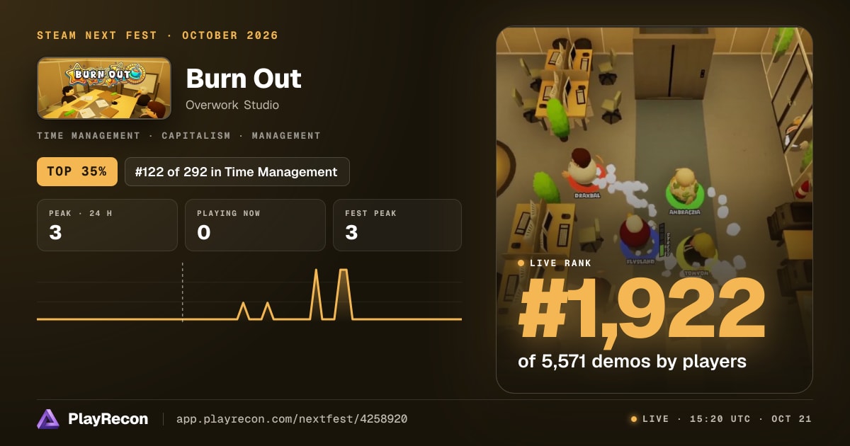 Burn Out in Steam Next Fest