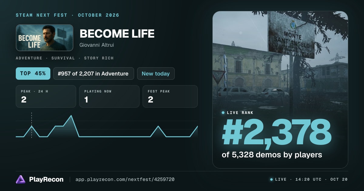 BECOME LIFE en el Steam Next Fest