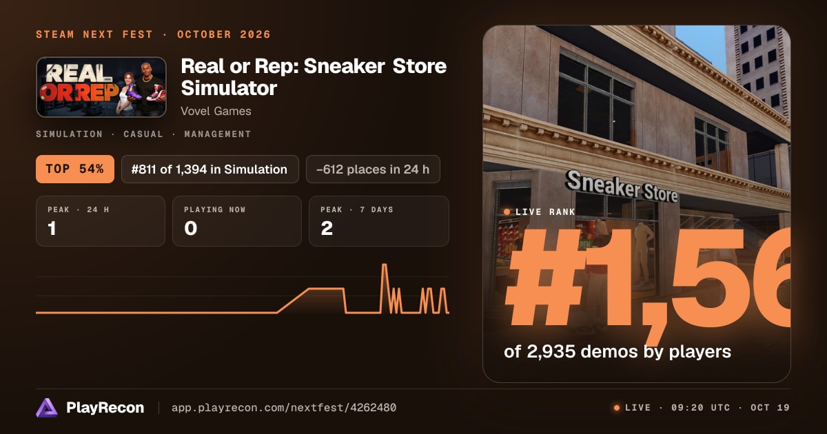 Real or Rep: Sneaker Store Simulator in Steam Next Fest