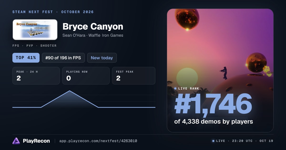 Bryce Canyon en el Steam Next Fest