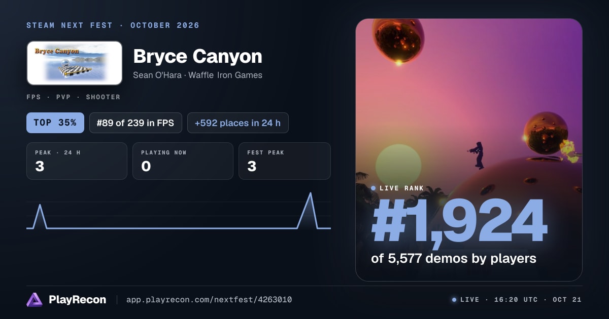 Bryce Canyon in Steam Next Fest