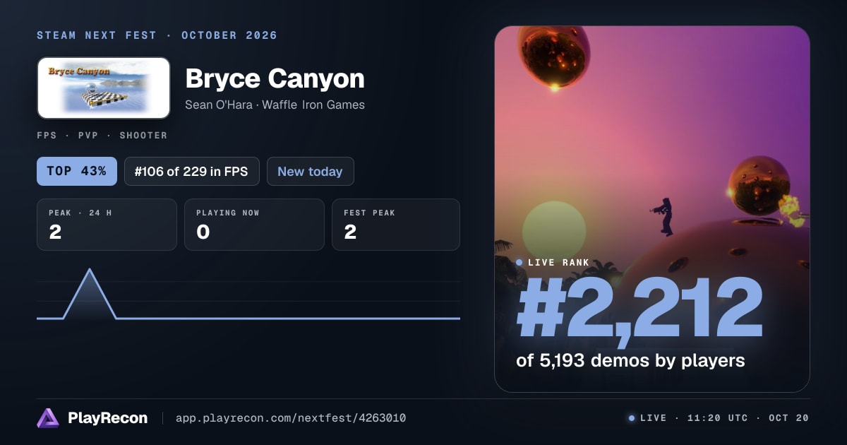 Bryce Canyon im Steam Next Fest