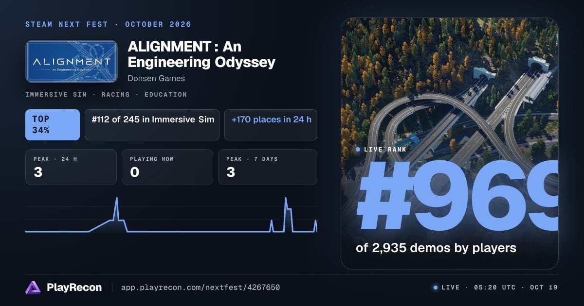 ALIGNMENT : An Engineering Odyssey in Steam Next Fest
