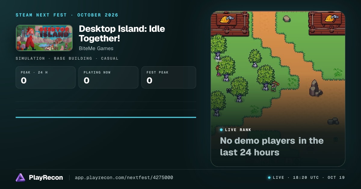 Desktop Island: Idle Together! in Steam Next Fest