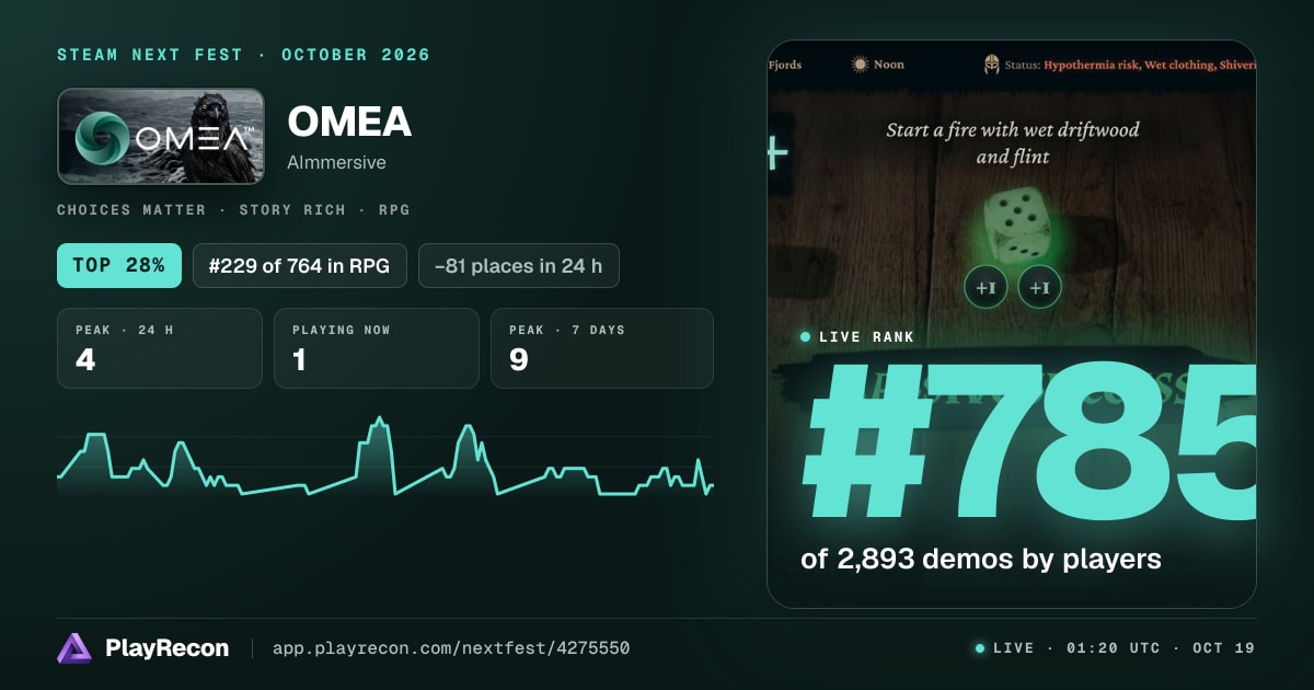 OMEA in Steam Next Fest