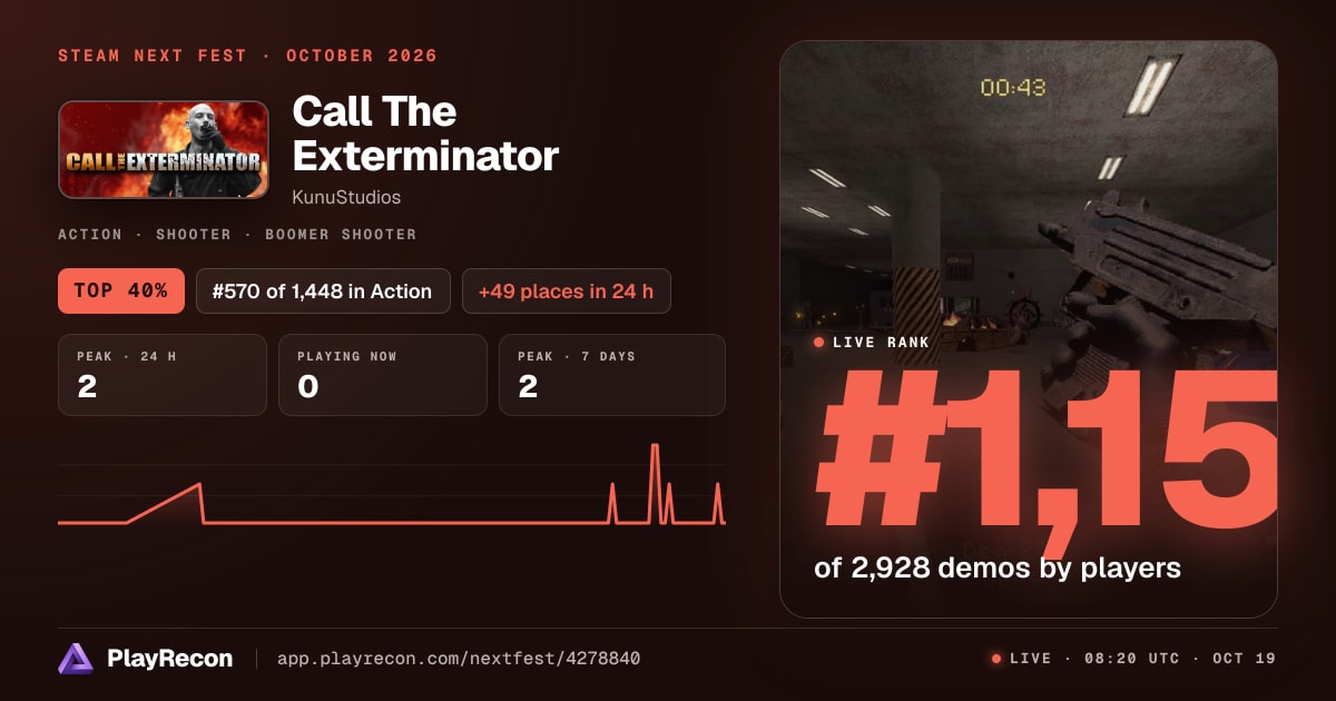 Call The Exterminator in Steam Next Fest