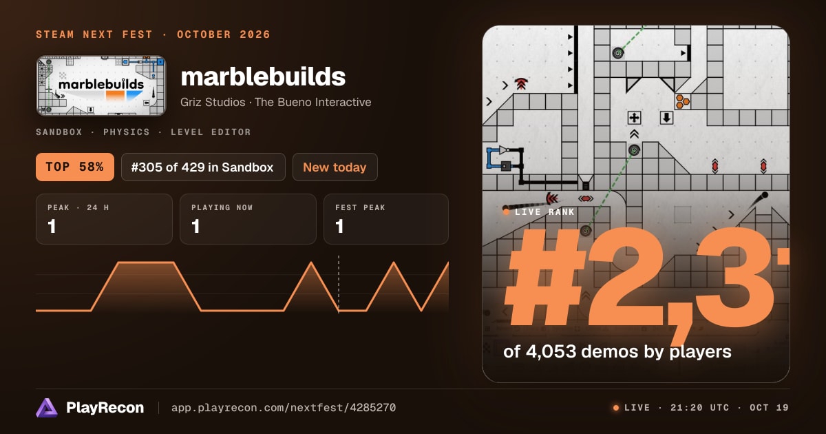 marblebuilds en el Steam Next Fest