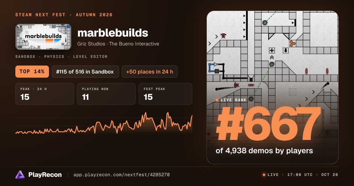 marblebuilds in Steam Next Fest