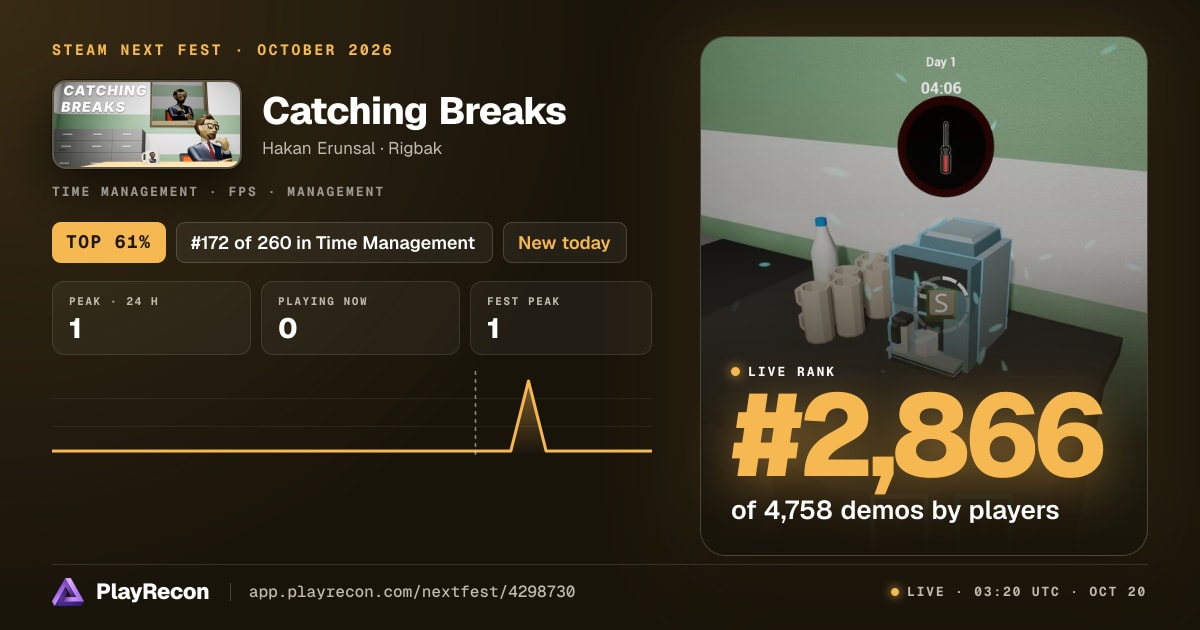 Catching Breaks im Steam Next Fest