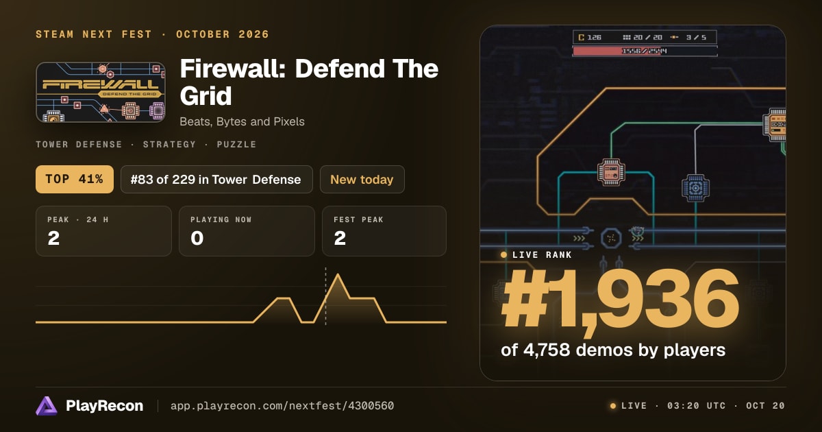 Firewall: Defend The Grid au Steam Next Fest