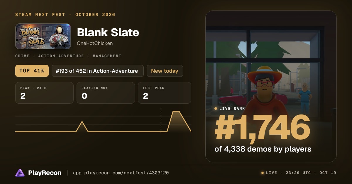 Blank Slate in Steam Next Fest