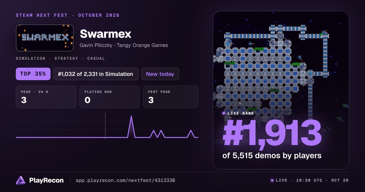 Swarmex in Steam Next Fest