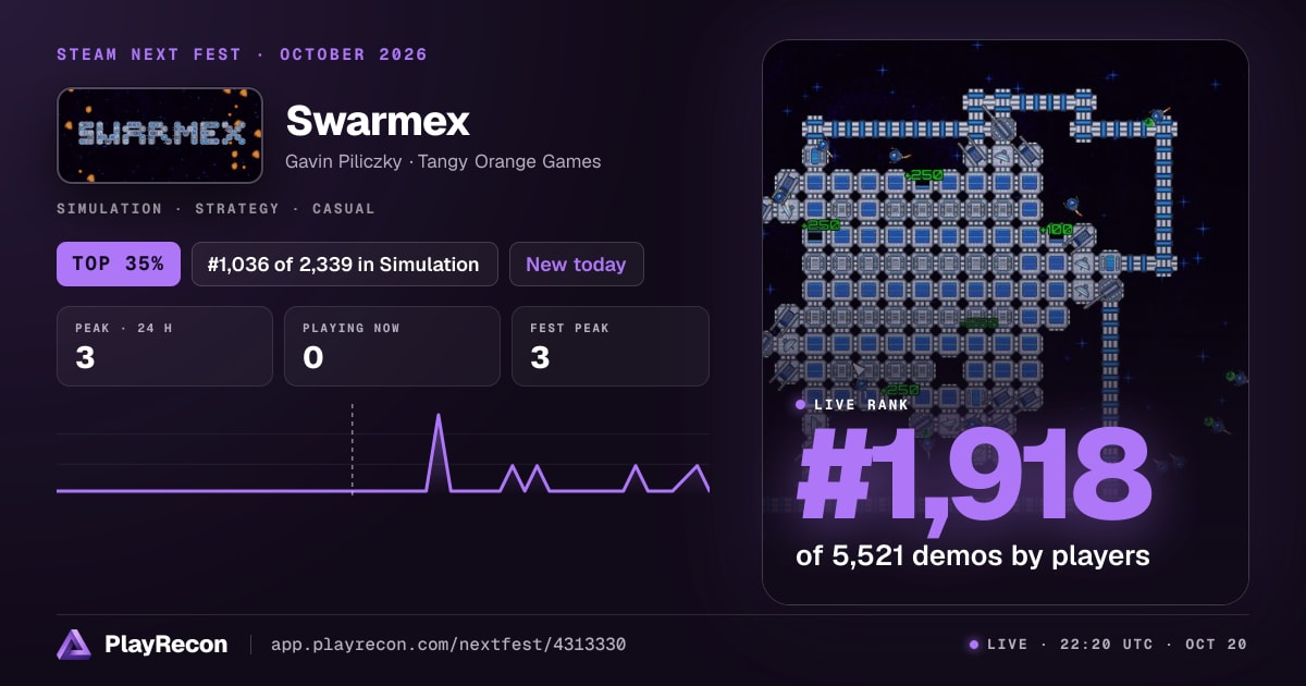 Swarmex на Steam Next Fest