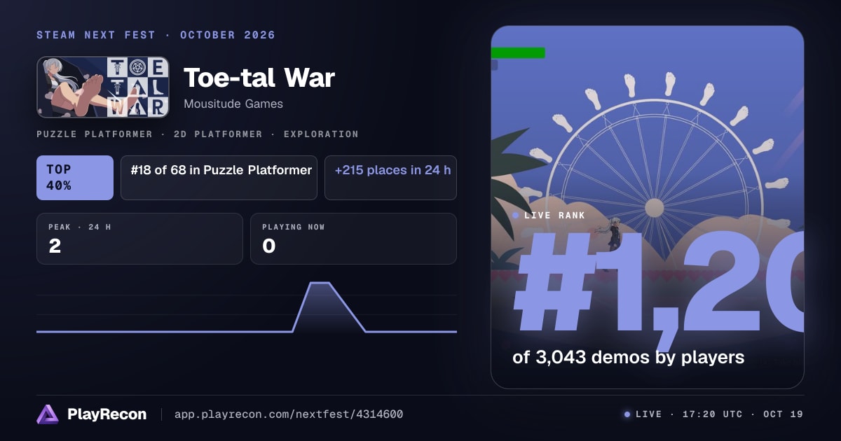 Toe-tal War en el Steam Next Fest