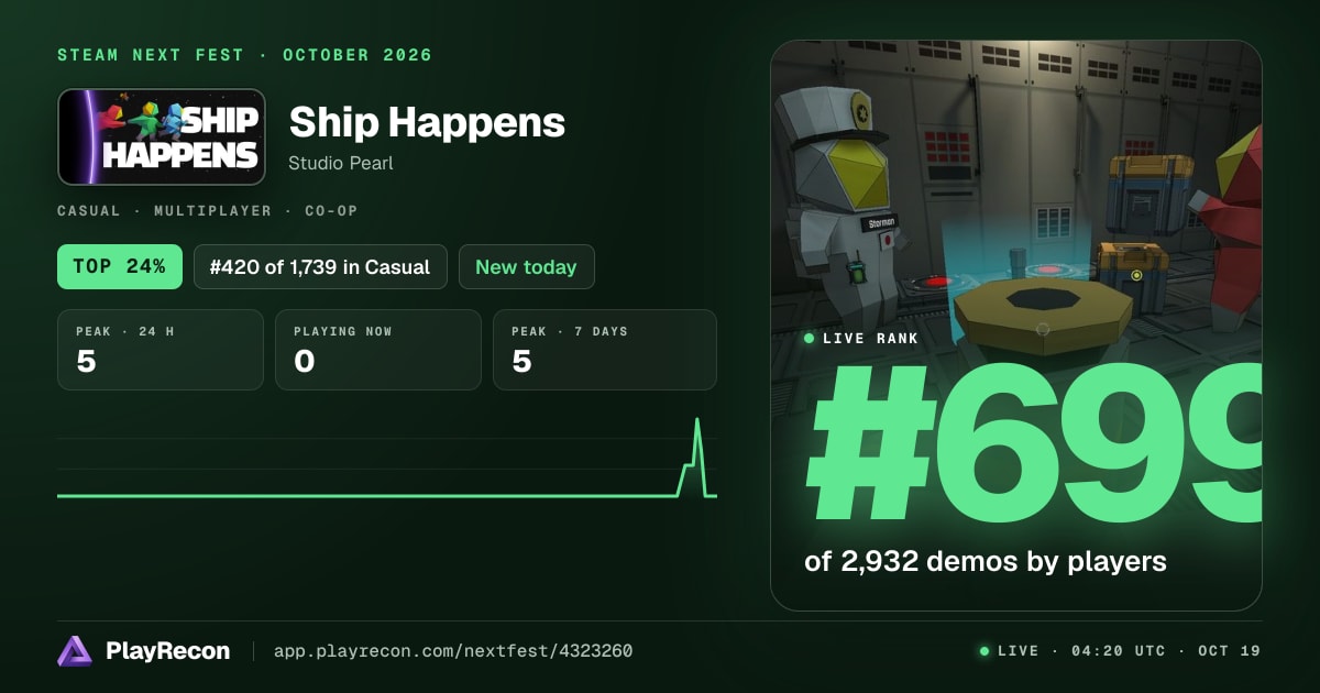 Ship Happens au Steam Next Fest
