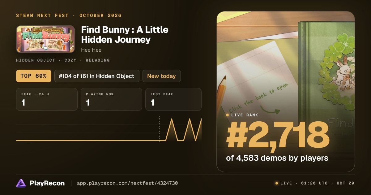Find Bunny : A Little Hidden Journey in Steam Next Fest