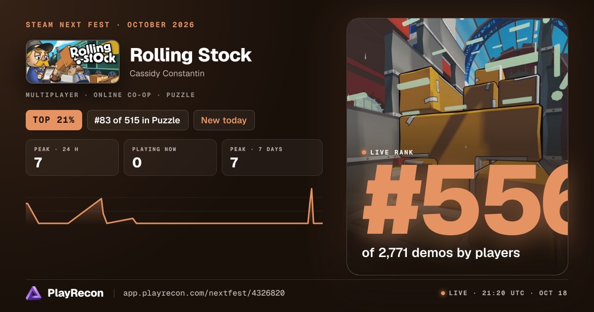 Rolling Stock на Steam Next Fest