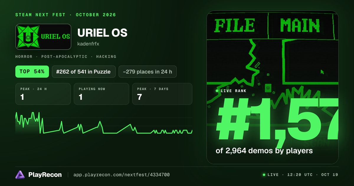 URIEL OS in Steam Next Fest