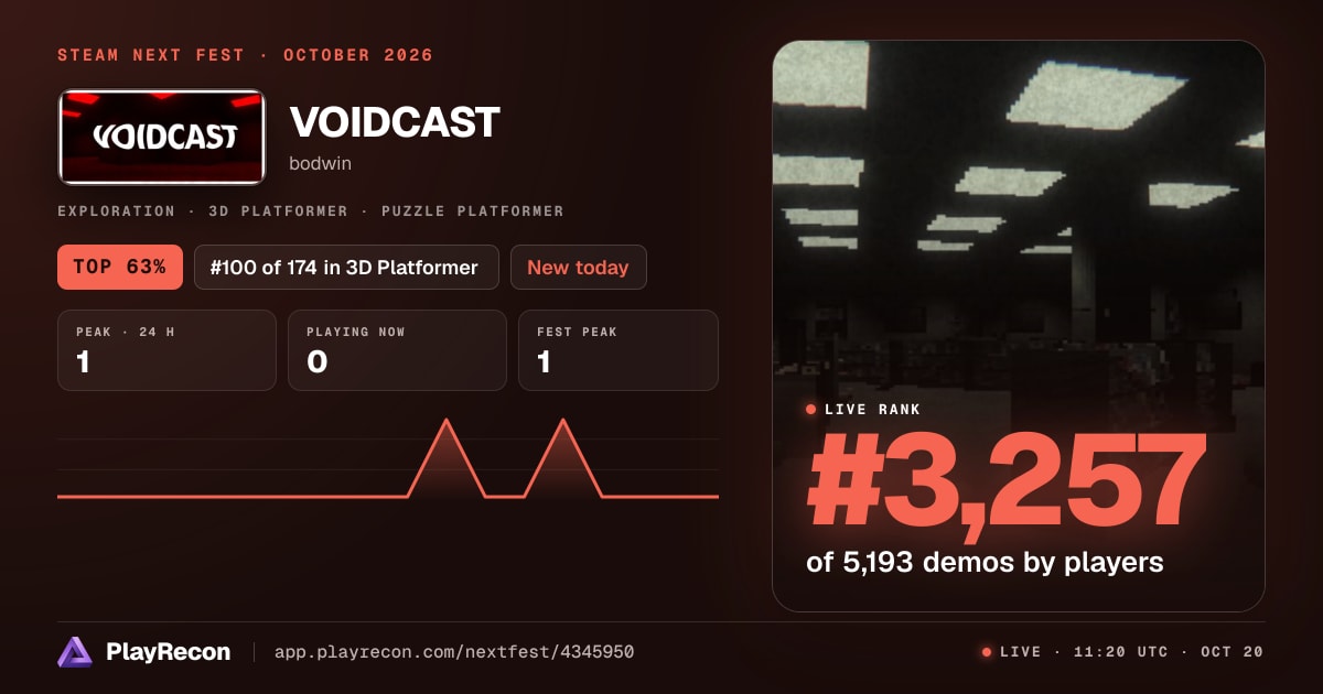 VOIDCAST au Steam Next Fest