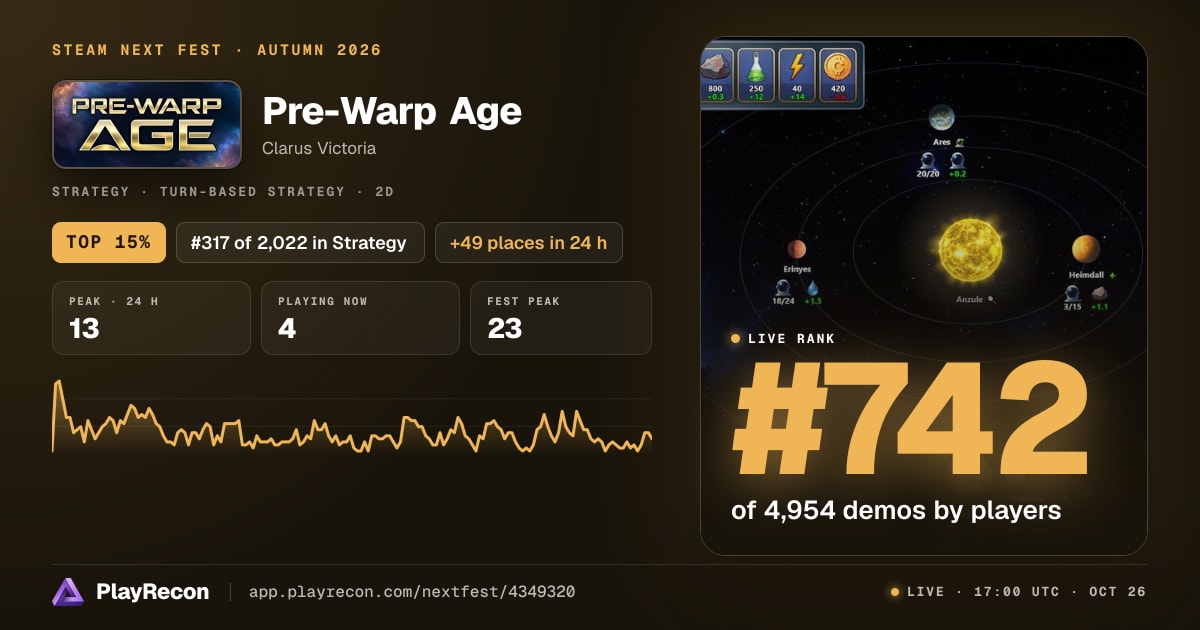 Pre-Warp Age in Steam Next Fest