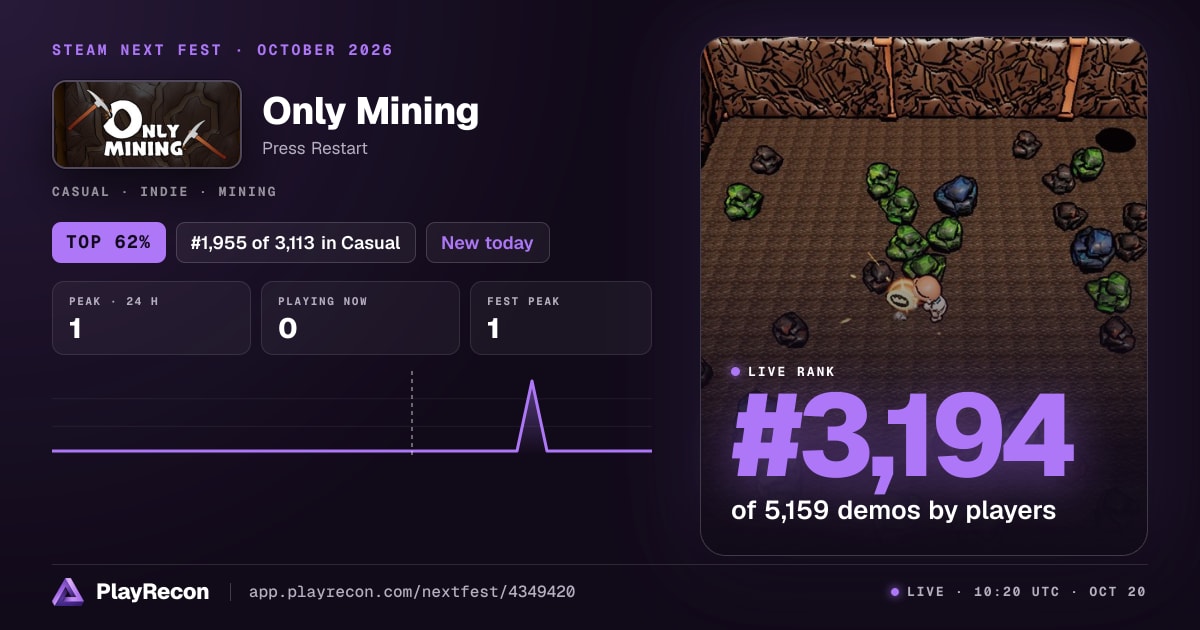 Only Mining au Steam Next Fest