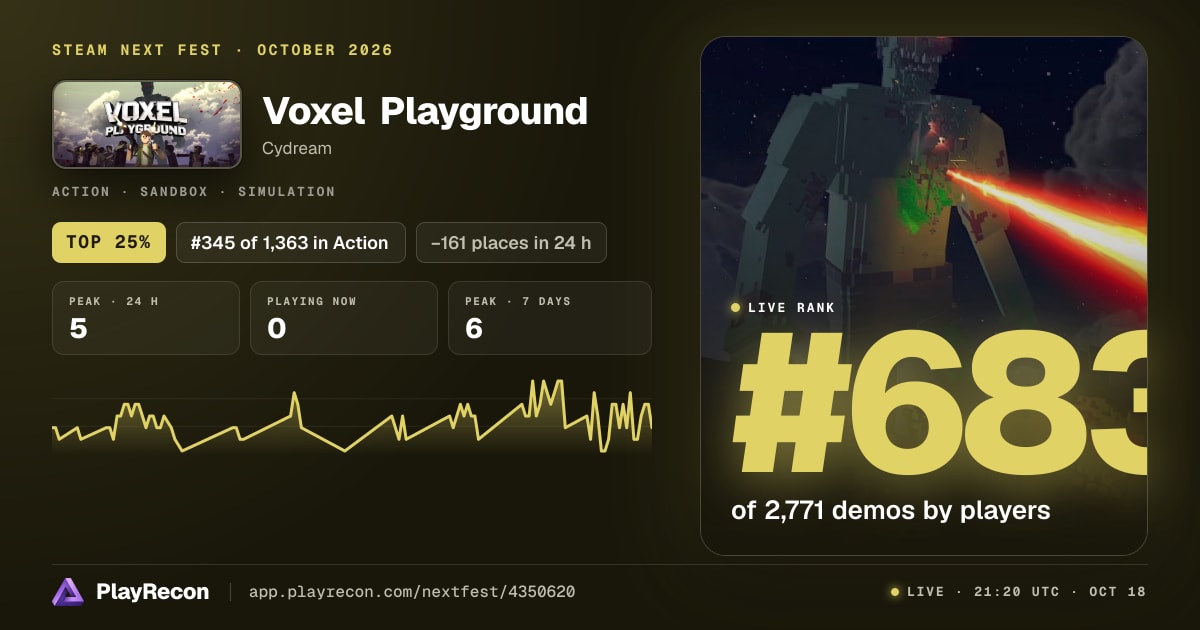 Voxel Playground in Steam Next Fest