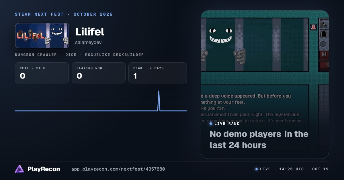 Lilifel au Steam Next Fest