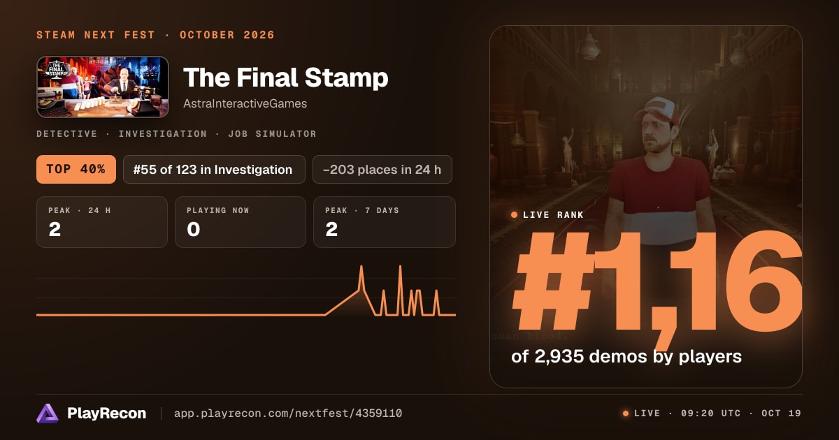 The Final Stamp in Steam Next Fest